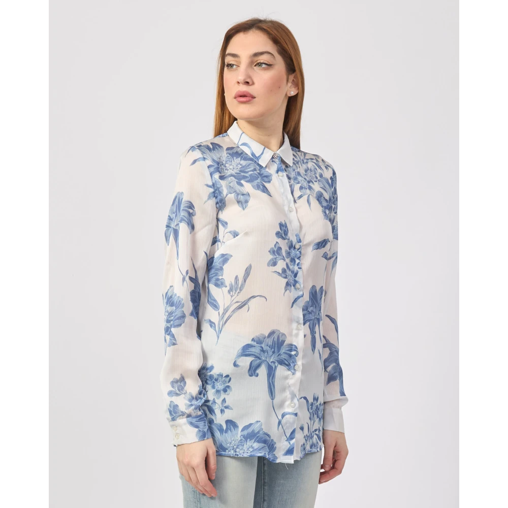 Guess Bloemenprint knoopshirt Multicolor Dames