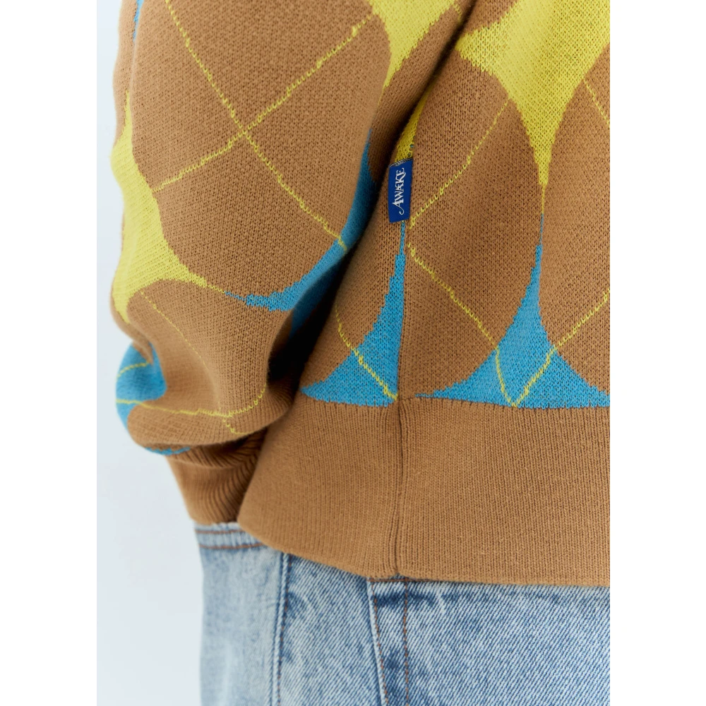 Awake NY Argyle Gebreide Vest Multicolor Heren