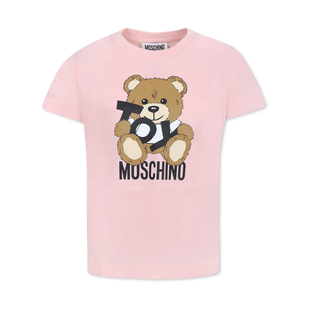 Moschino Rosa Teddybjörn Logo T-shirt Pink, Unisex