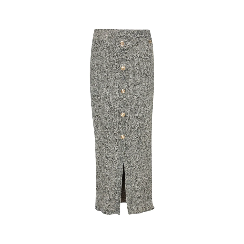 Liu Jo Glinsterende Gebreide Rok Gray Dames