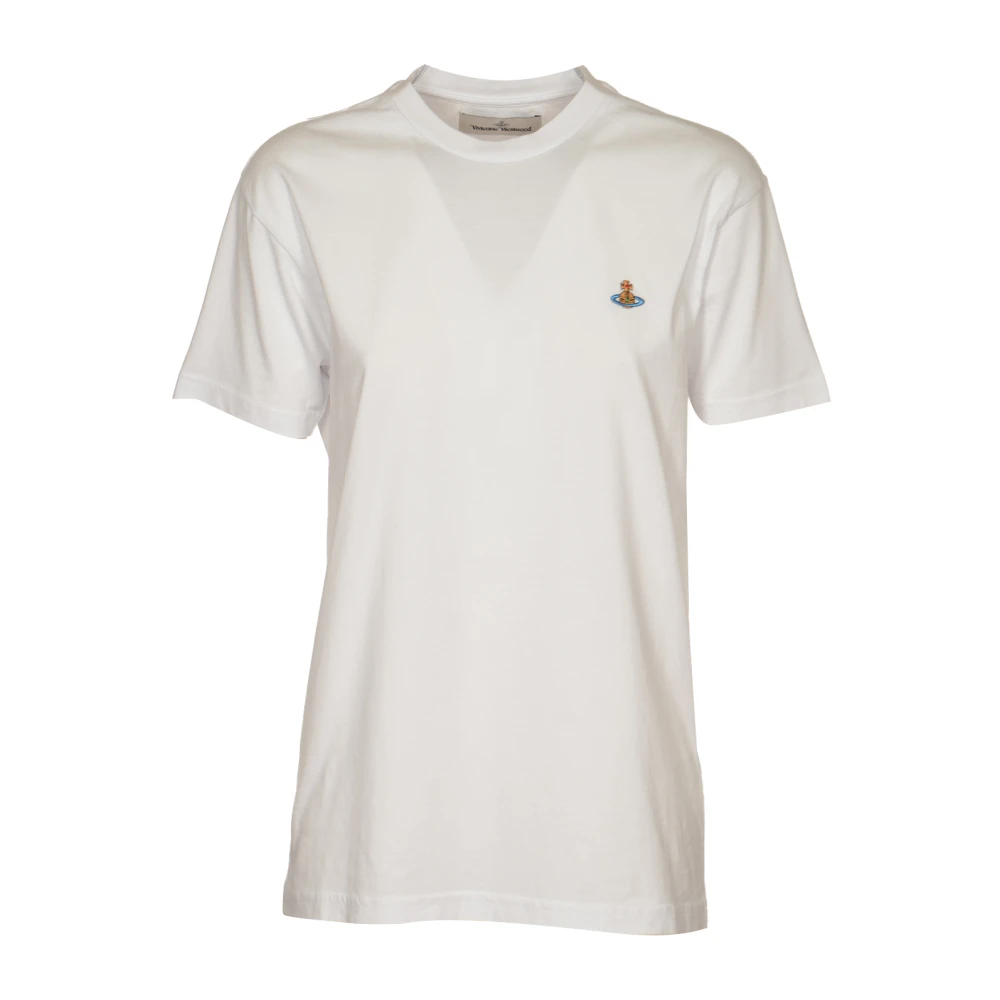 Vivienne Westwood Klassisk Multifärgad Orb T-shirts och Polos White, Dam