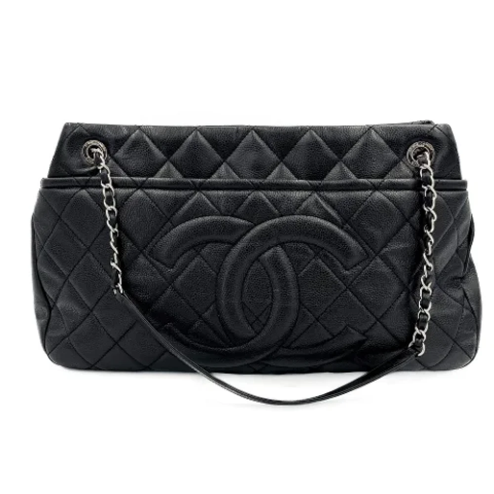 Chanel Vintage Pre-owned Leather handbags Black Dames
