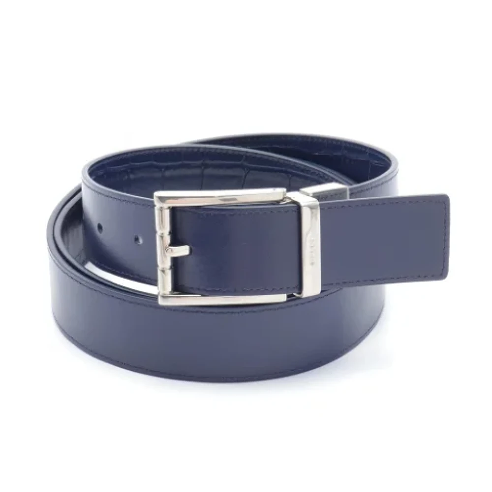 Bally Pre-owned Leather belts Blue Heren