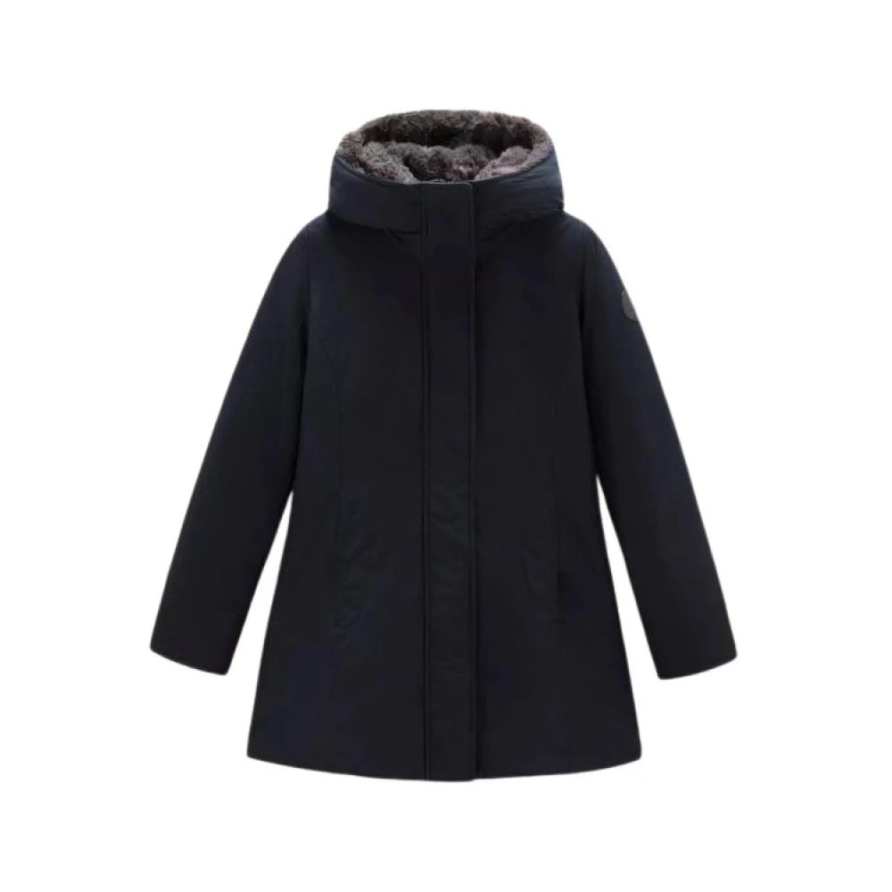 Woolrich Faux Fur Parka voor ultiem comfort Blue Dames