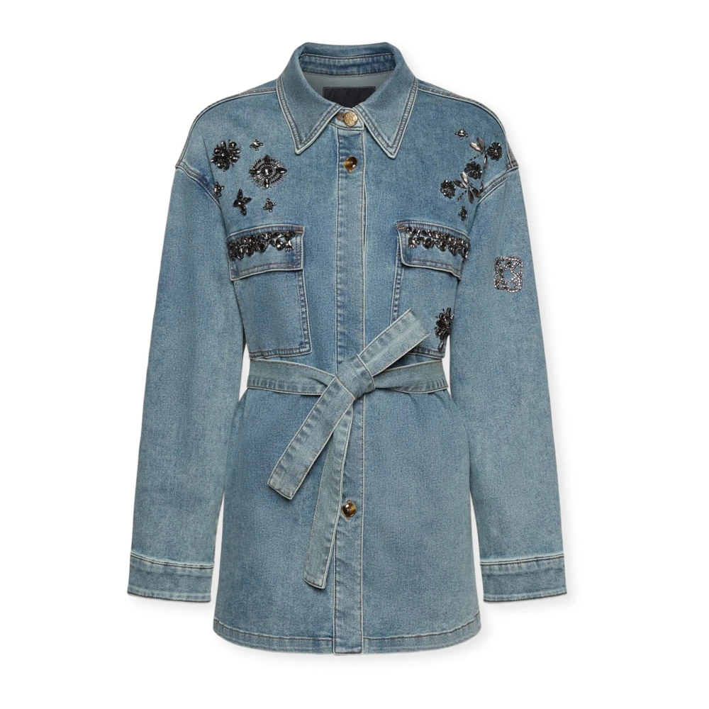 Elena Mirò - Chaqueta Vaquera Con Apliques - Jackets - Mujer - Azul - Xs