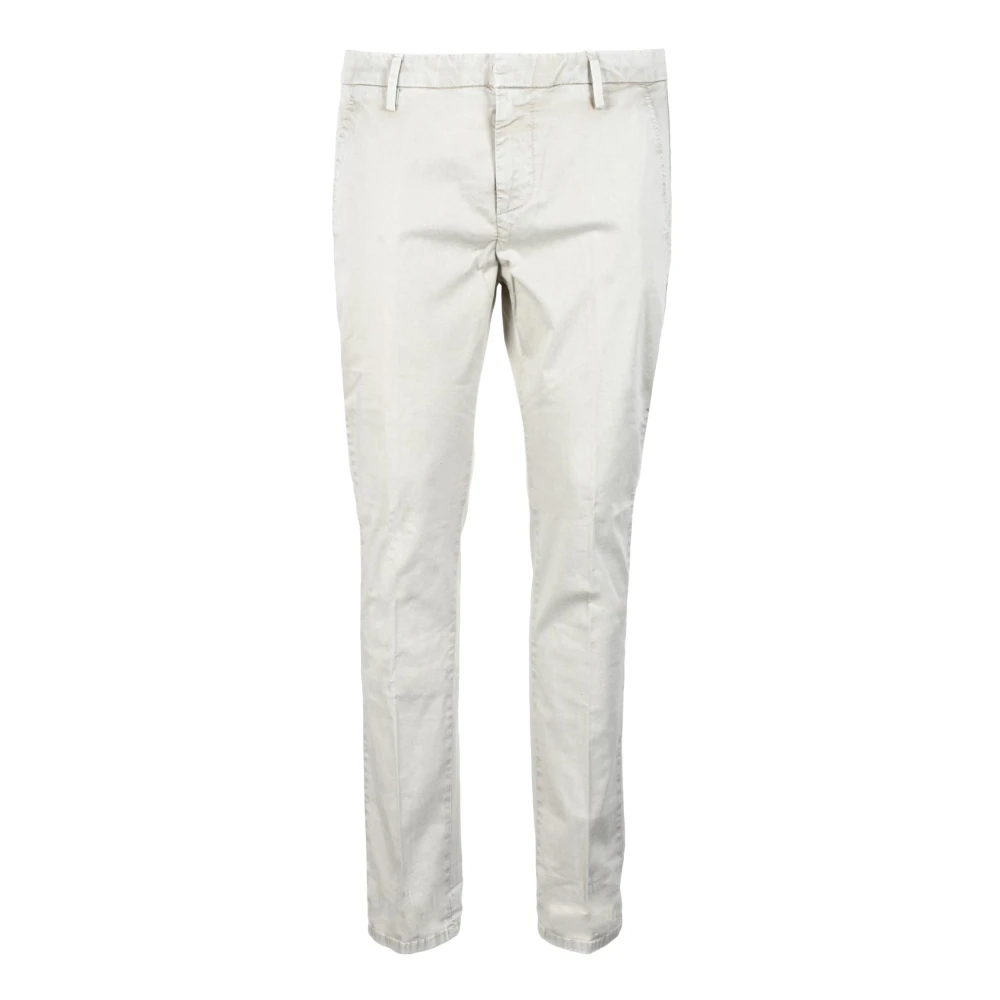 Dondup Gaubert Broek van Katoenmix met Rits Beige Heren