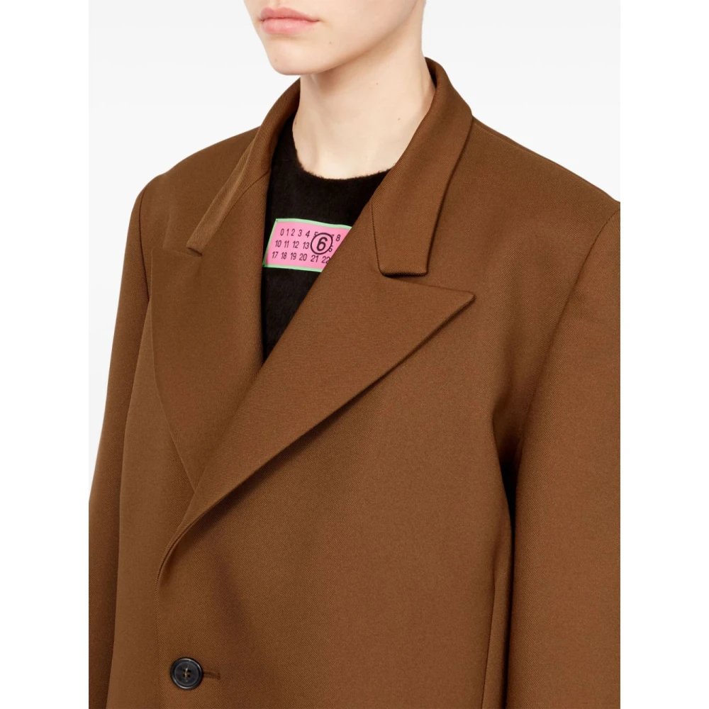 MM6 Maison Margiela Bruine Jassen met Logopatch Brown Dames