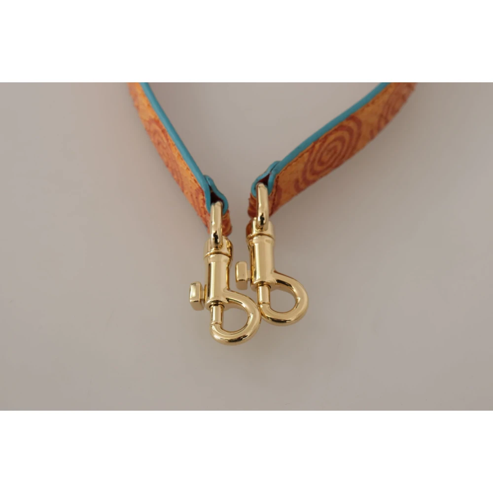 Dolce & Gabbana Chique Oranje Leren Schouderband Orange Dames