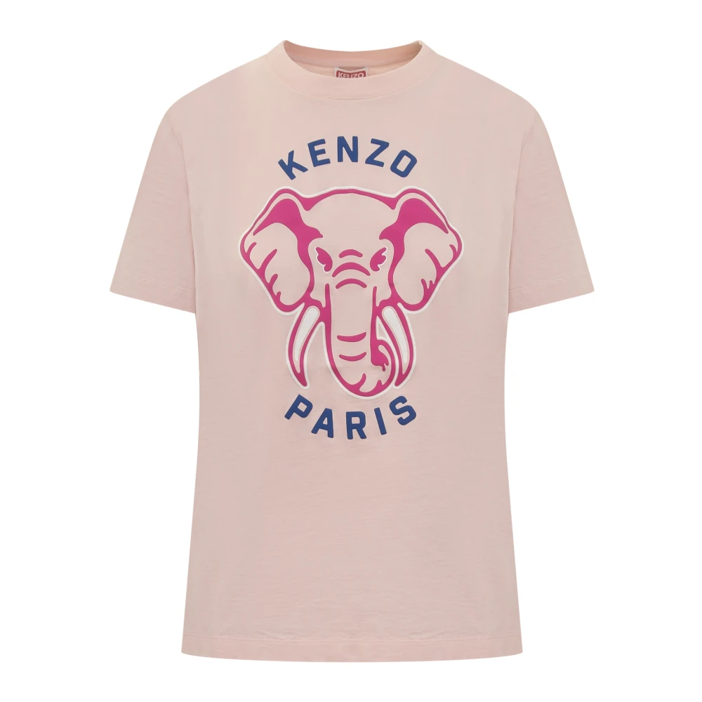 Kenzo Olifant Loose T-Shirt Pink Dames