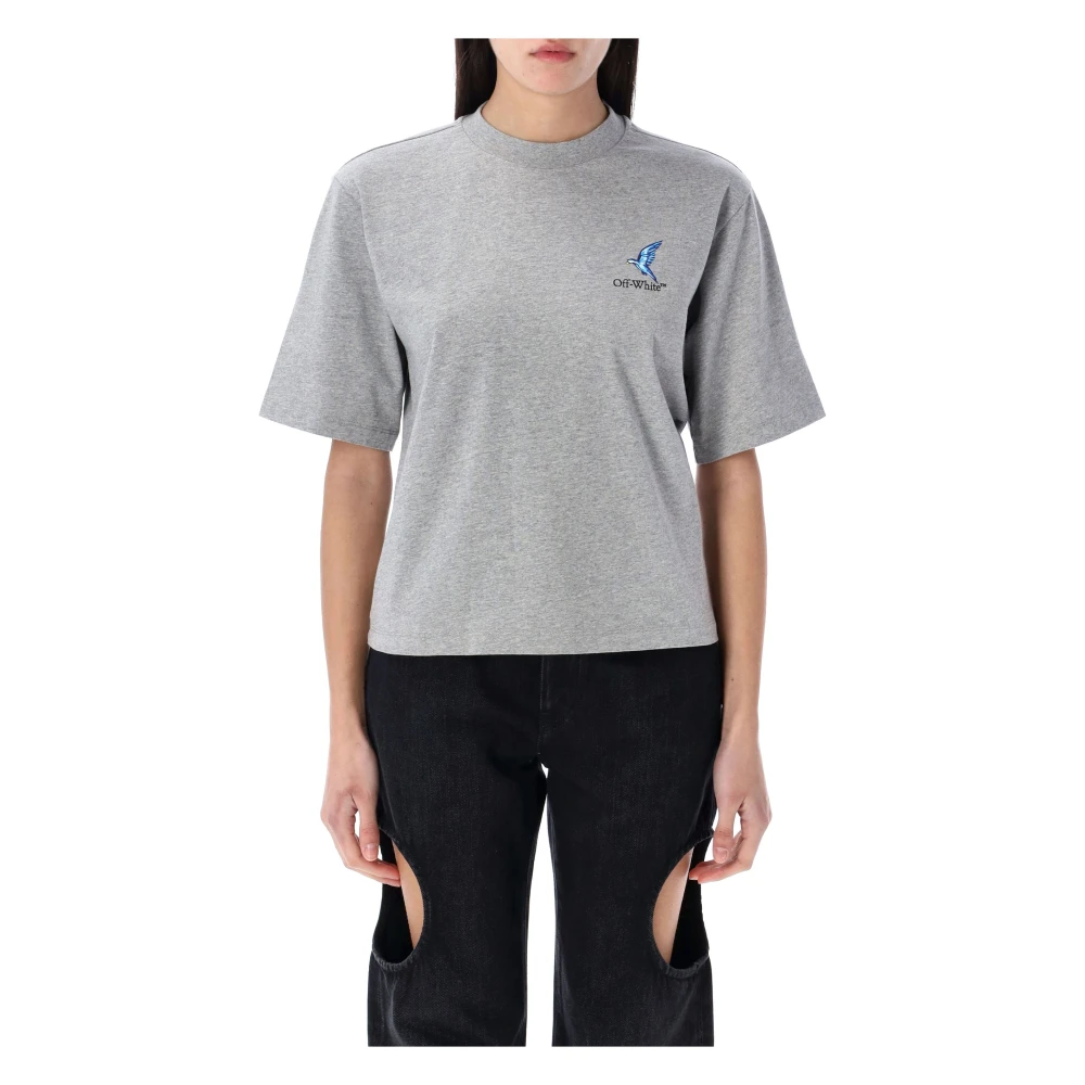 Off White Pijl Boxy Tee Gray Dames
