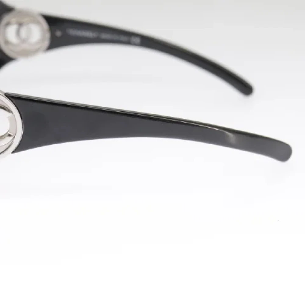 Chanel Vintage Pre-owned Plastic sunglasses Black Dames