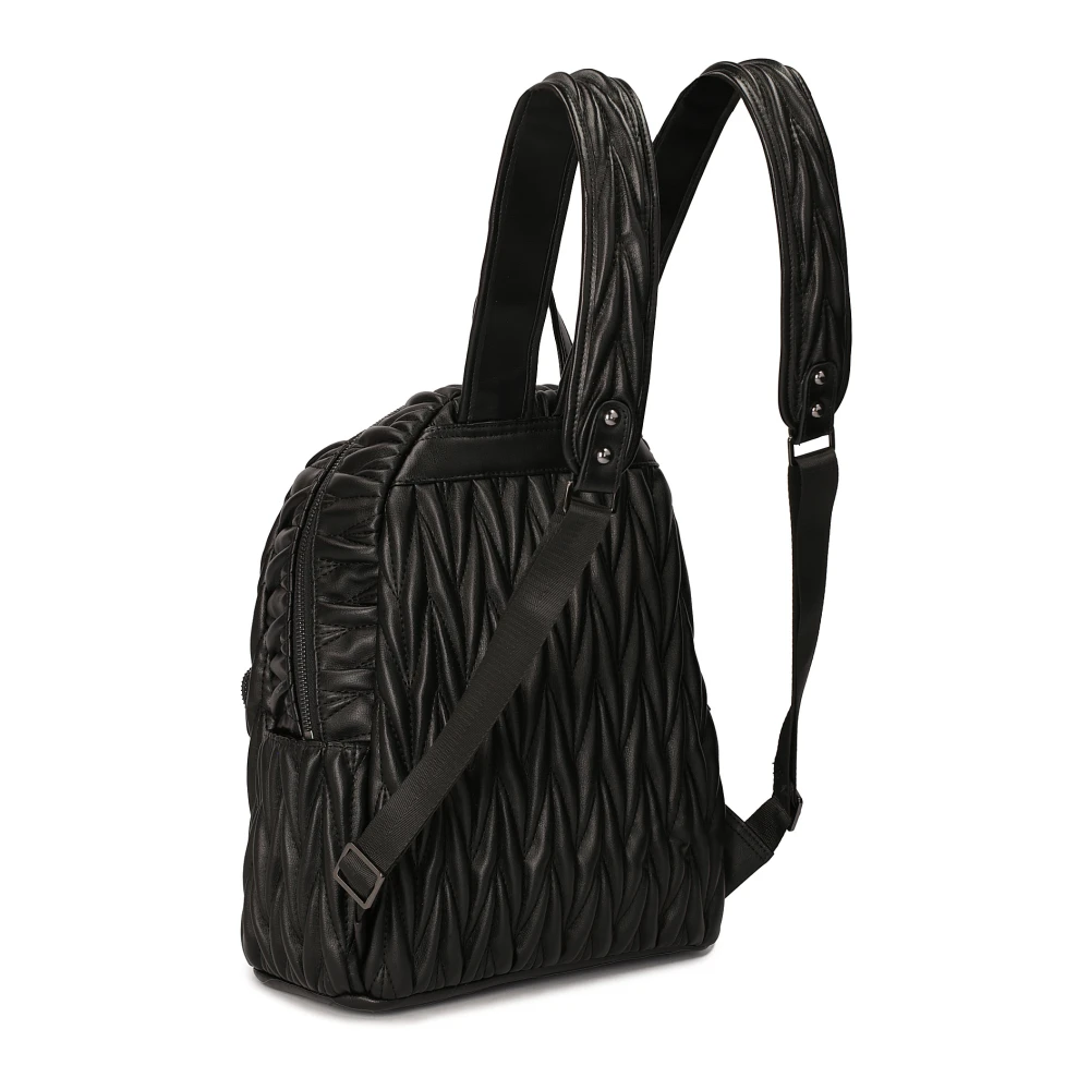 Kazar Zachte rugzak versierd met quilten Black Dames