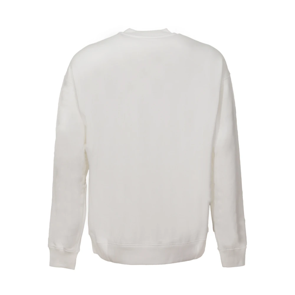 Moschino Witte Logo Sweatshirt White Heren
