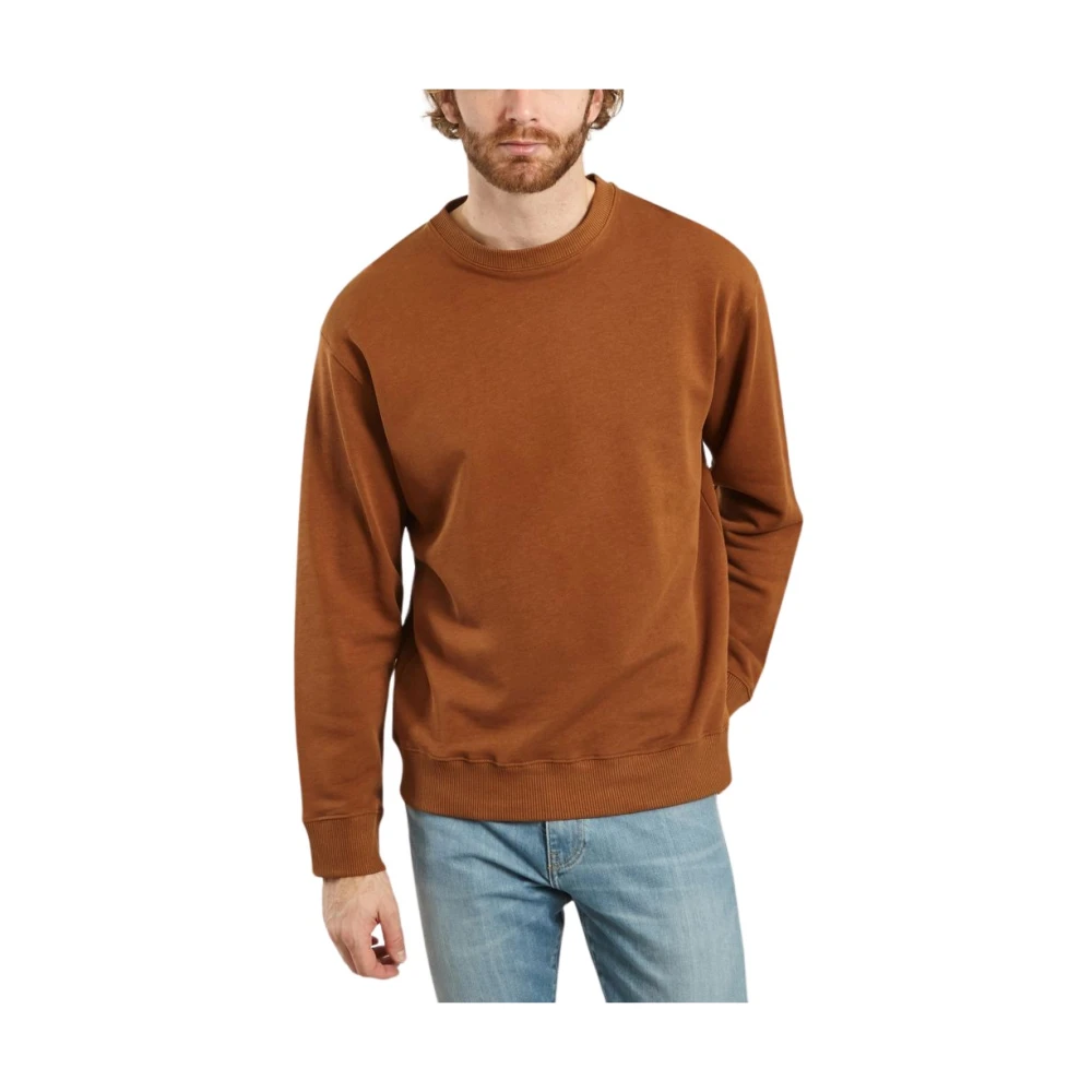 Nn07 Brun Bomull Lyocell Sweatshirt Brown, Herr