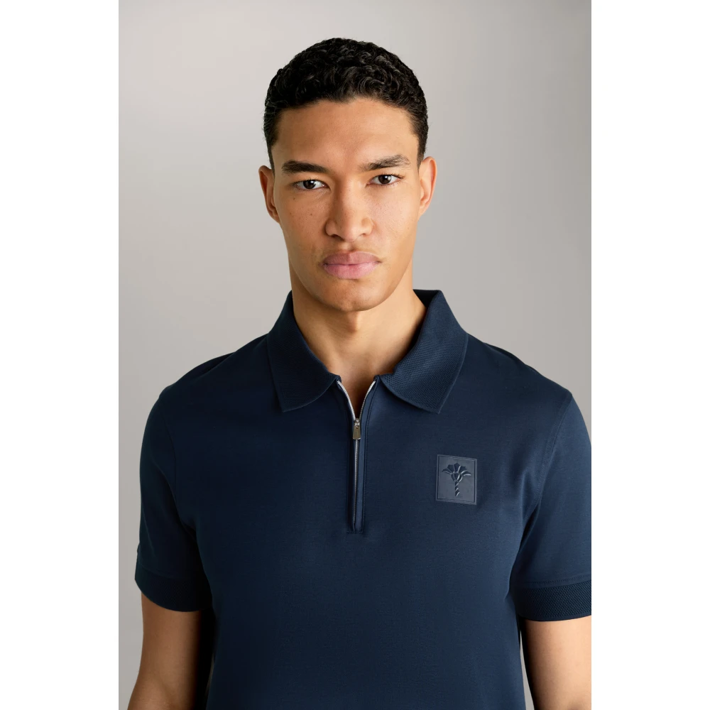 Joop! Donkerblauw Polo Shirt met Rits Blue Heren