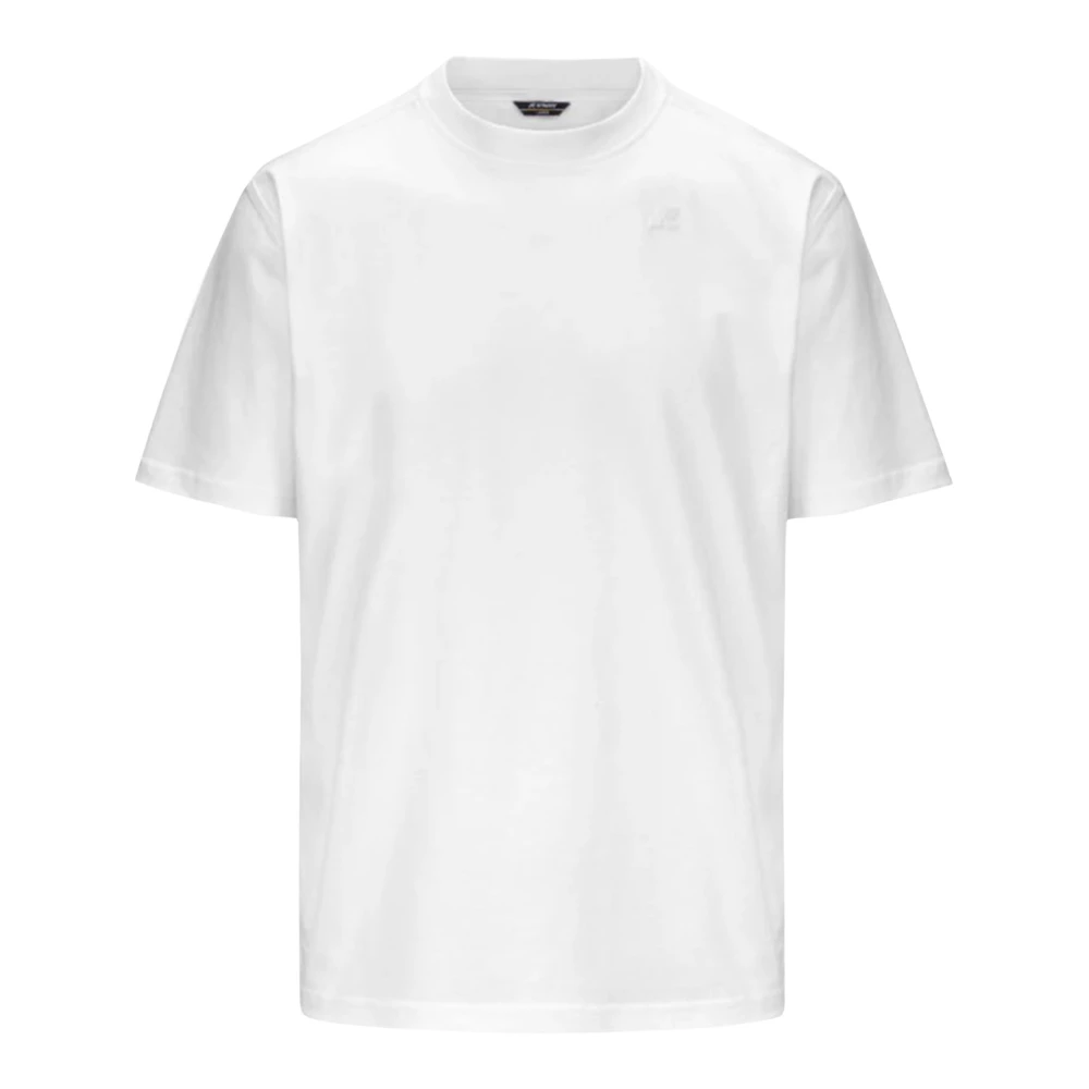 K-Way Mannelijk Wit Tops Heren, L, Katoen, Katoenen T-Shirt Solo