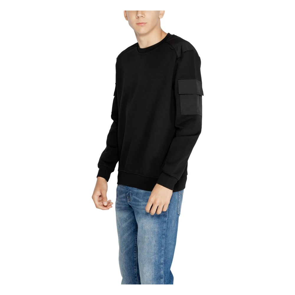 Antony Morato Zwarte Sweatshirt met Ronde Hals Black Heren