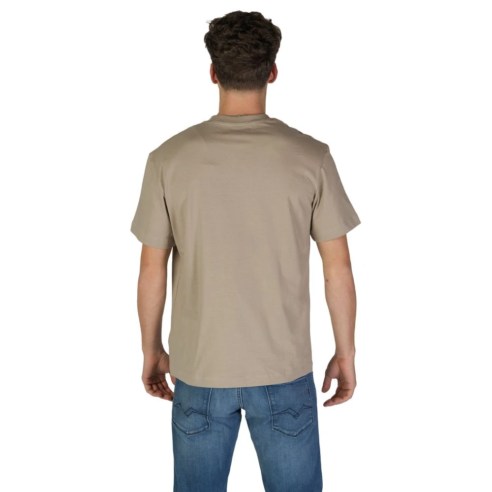 Replay Katoenen T-shirt Korte Mouwen Lente Zomer Beige Heren