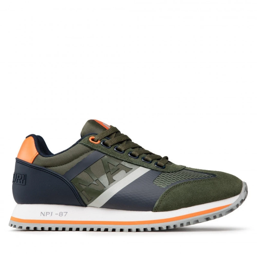 Napapijri Groene hardloopsneakers met vrouwelijke lijnen Heren Schoenen