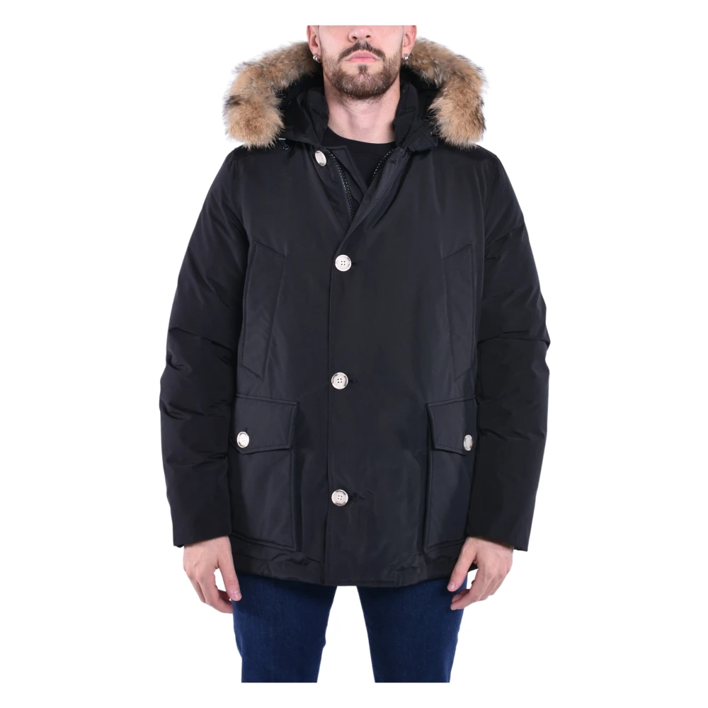 Woolrich Afneembare Bont Arctische Anorak Black Heren