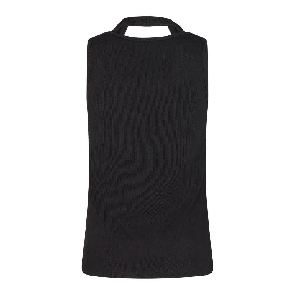 Designers Remix Minimalistische Dubbele Top Black Dames