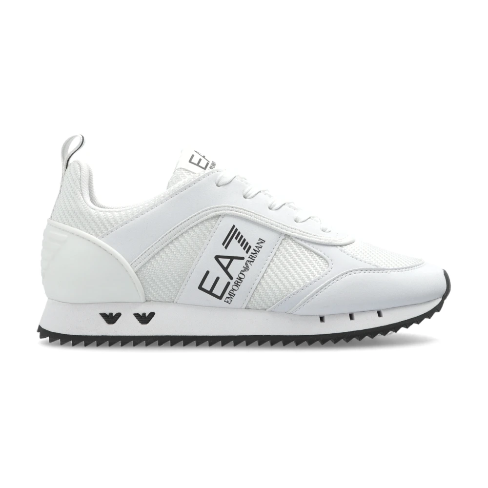 Emporio Armani Ea7 Damen Weiß Sportschuhe Mit Logo