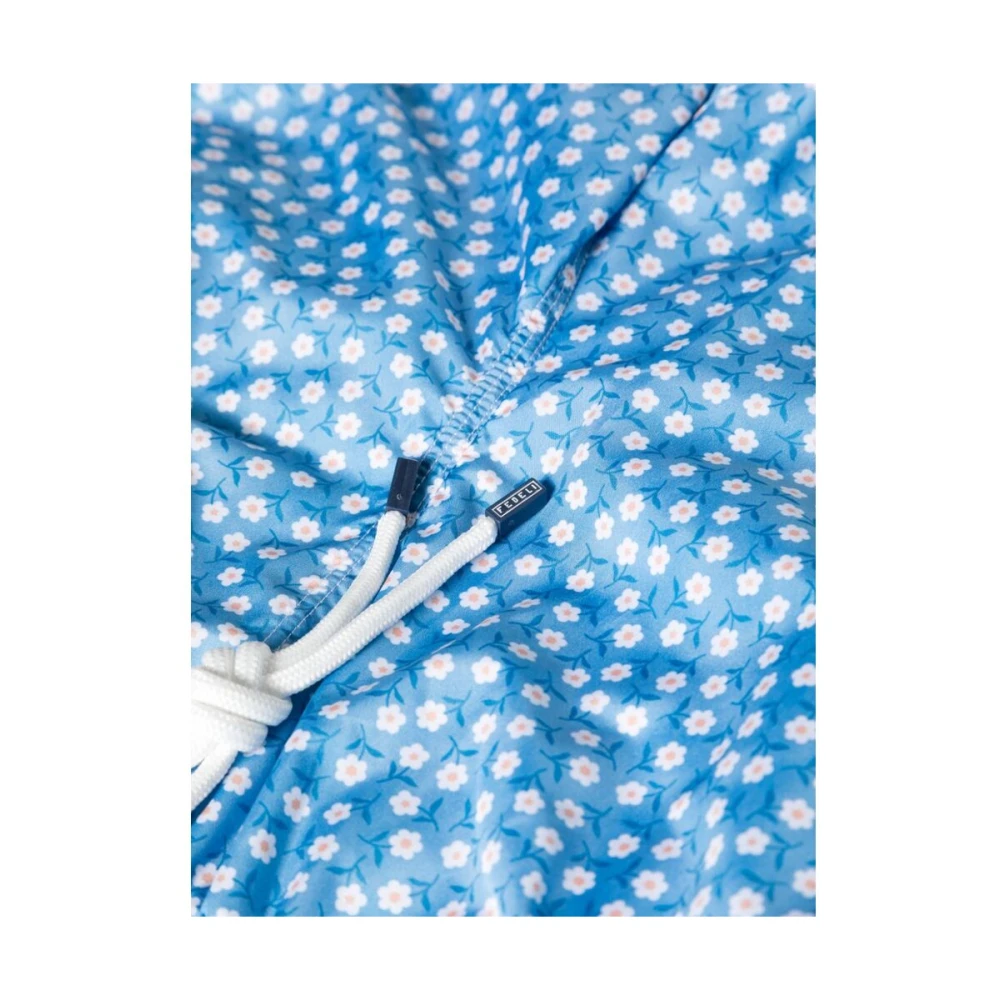 Fedeli Badkleding met bloemenprint Blue Heren