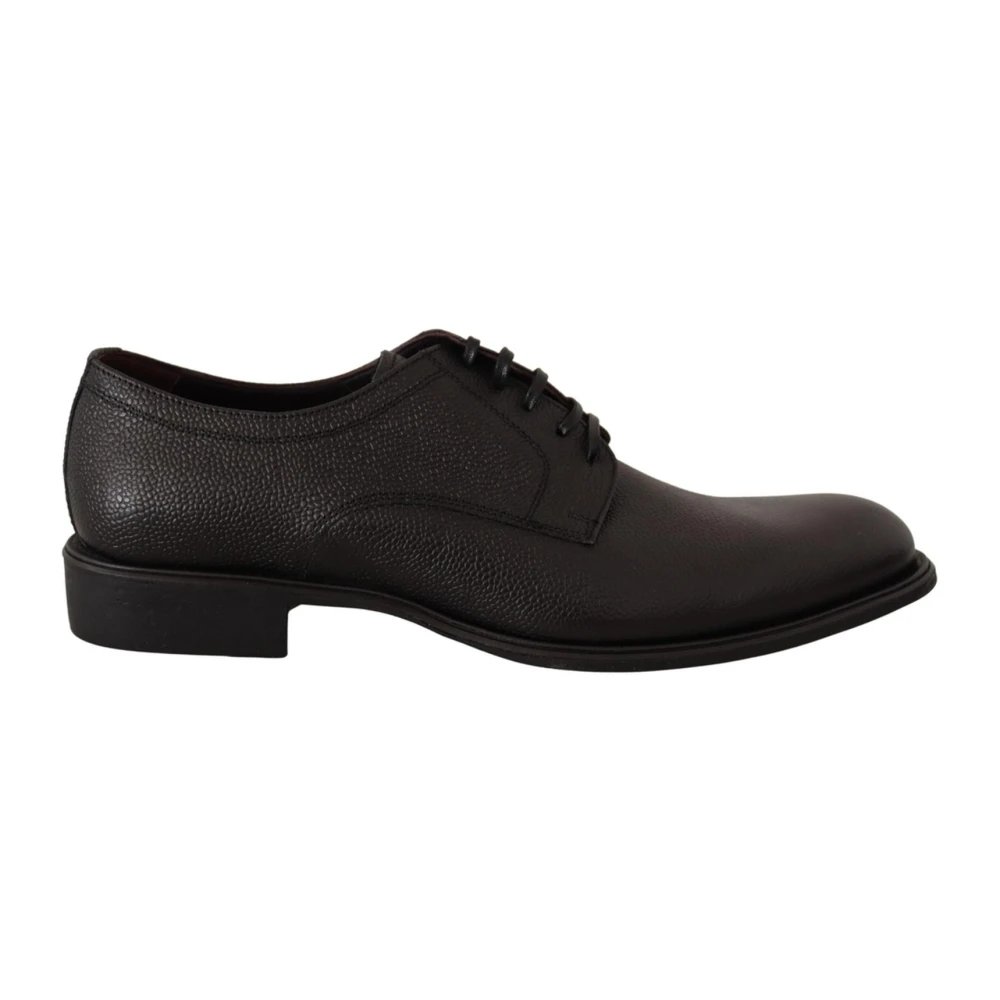 Dolce & Gabbana Men's Black Dress Shoes, 7 Uk, Leather Derby Formal Shoes