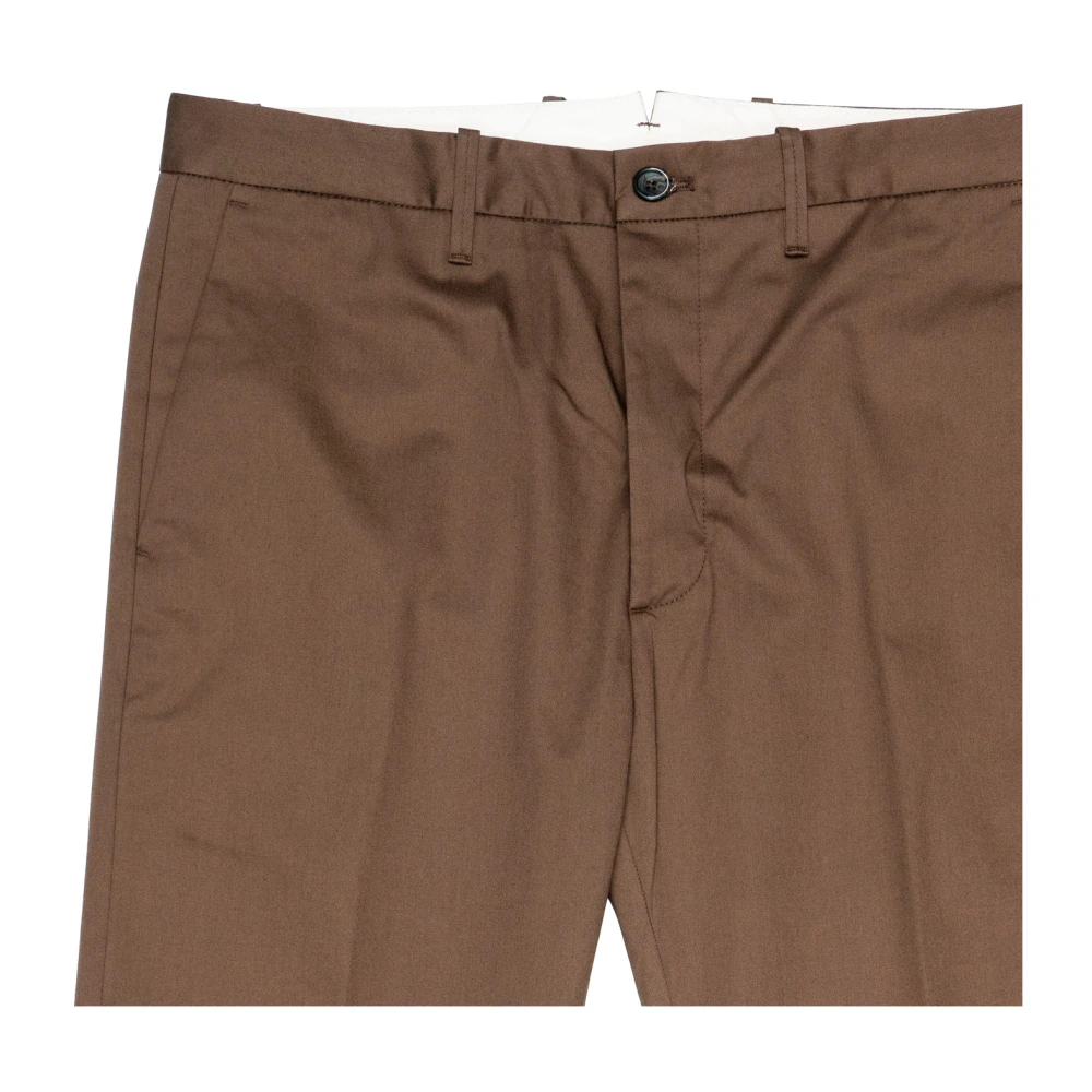 Nine In The Morning Relaxed fit katoenen chino broek Brown Heren