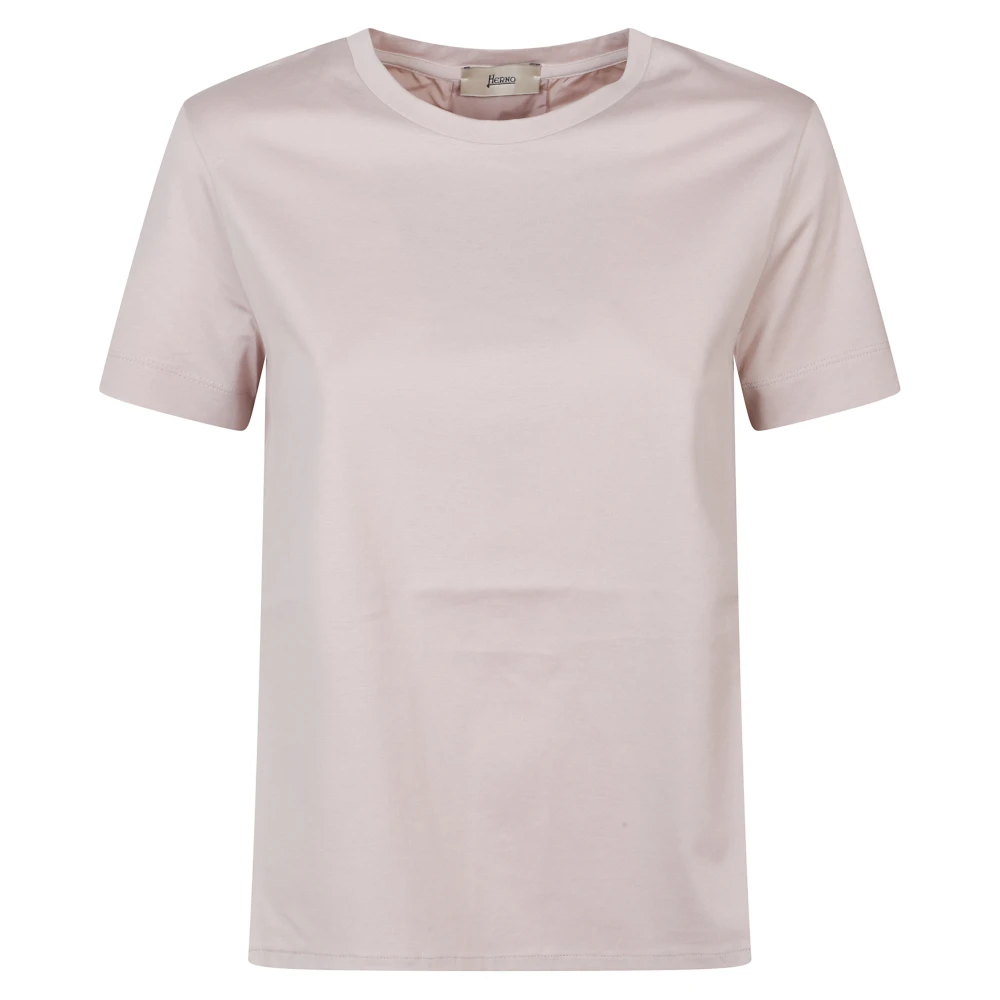 Herno Vrouw Roze T-Shirts En Polo's Powder