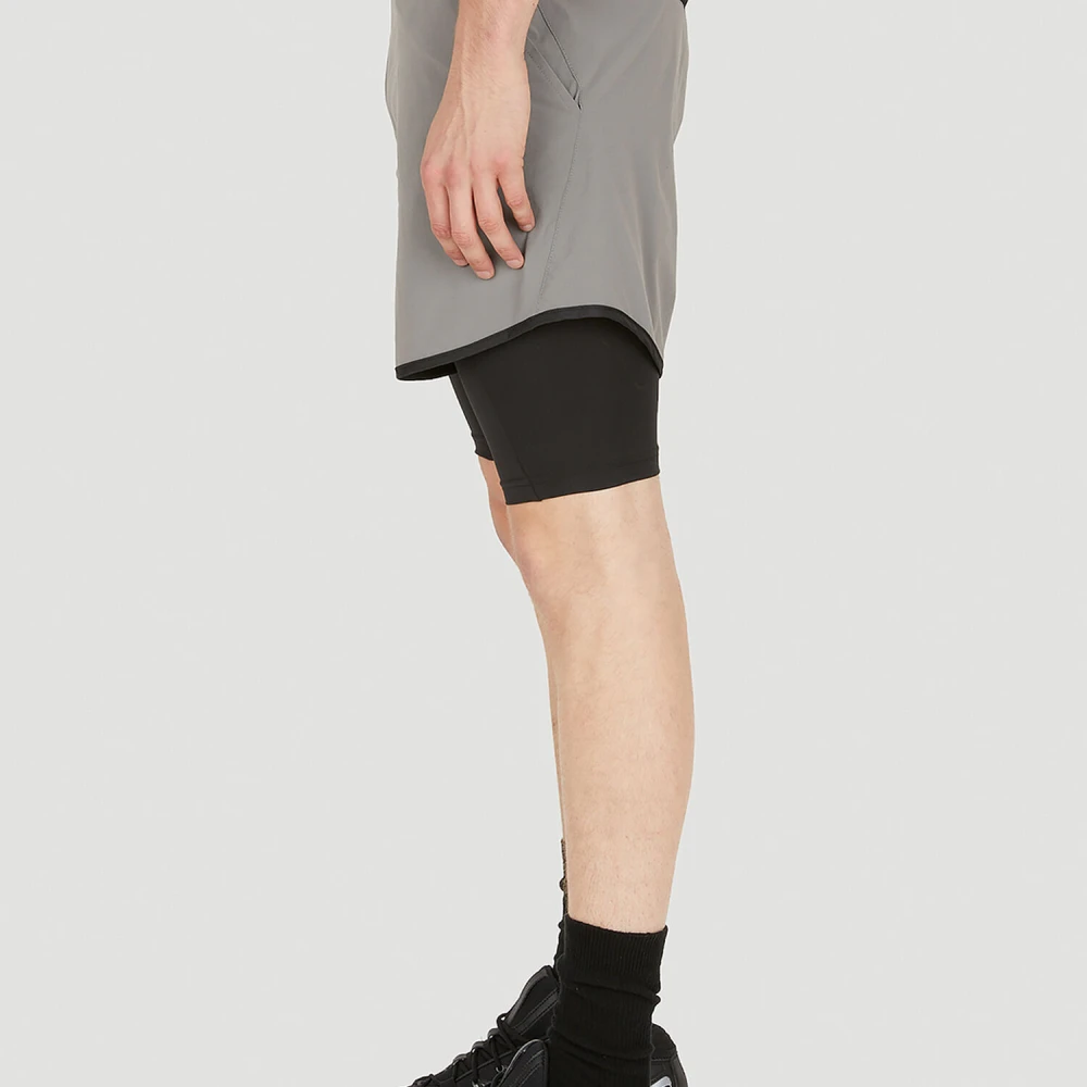 Ostrya Trail Shorts met reflecterend logo Gray Heren