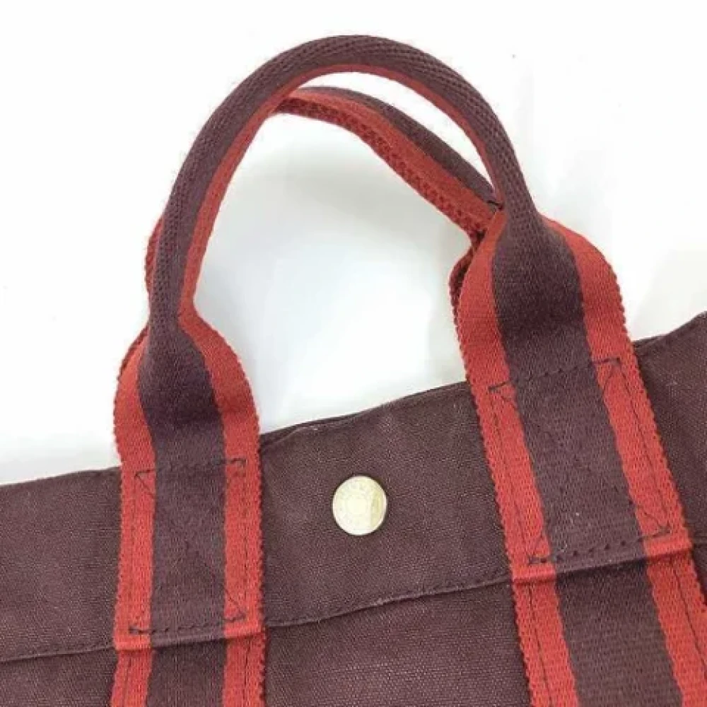 Hermès Vintage Pre-owned Canvas totes Red Dames