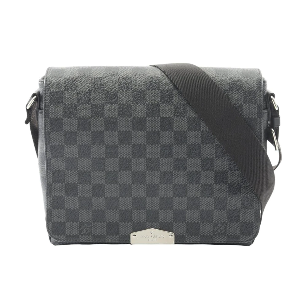Louis Vuitton Vintage Women's Black Pre-Owned Damier Ebene Messenger Bag