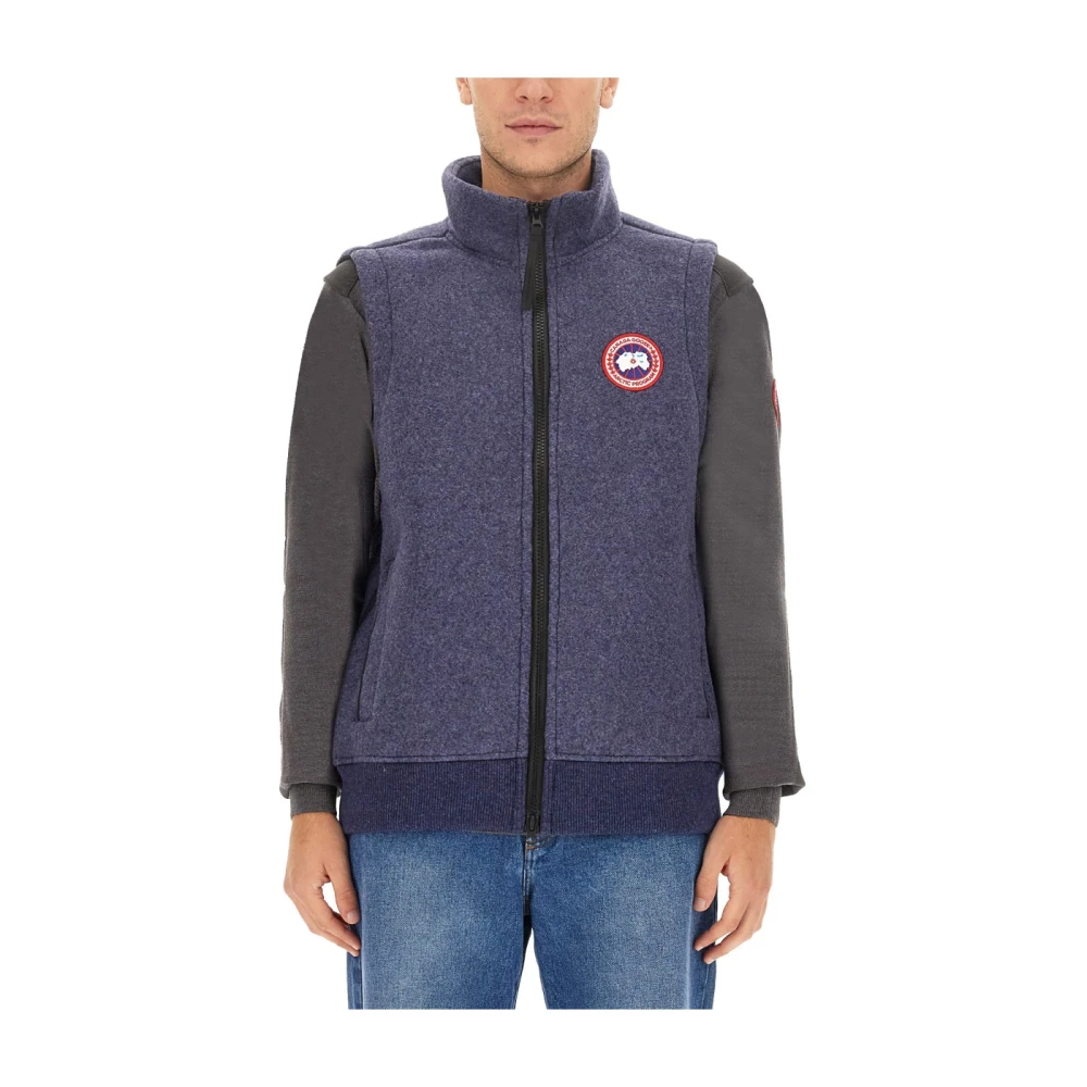 Canada Goose Logo bodywarmers voor heren Blue Heren