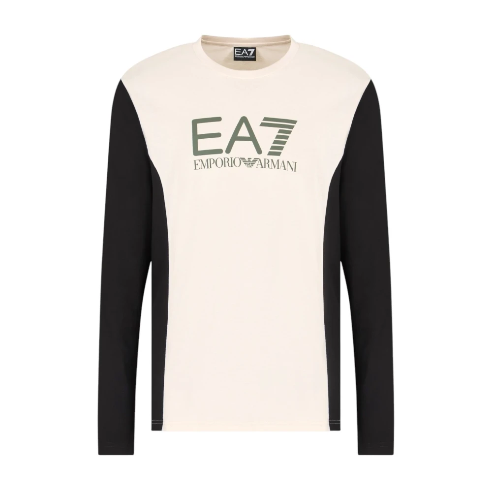 Emporio Armani Beige Long Sleeve T-Shirts, Male, Xs, T-Shirt