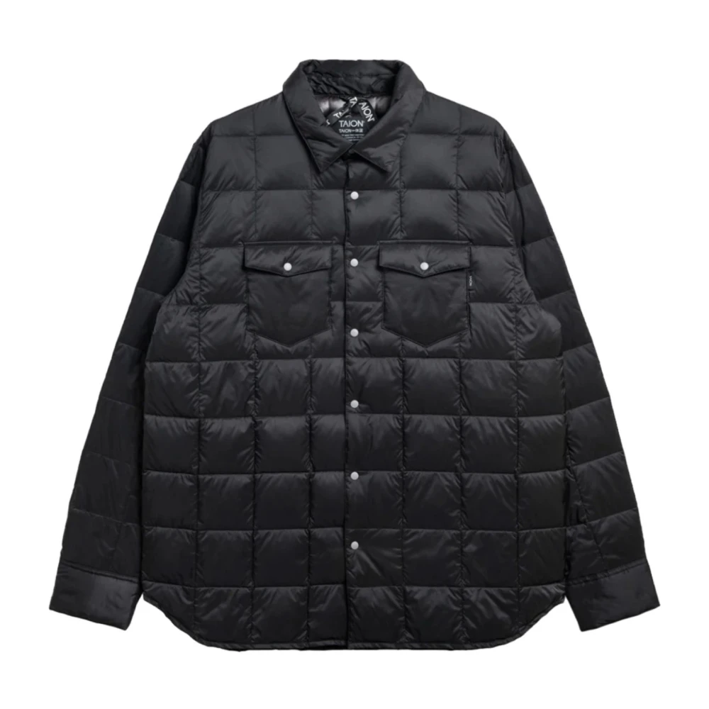 Taion Zwarte Gewatteerde Jas Black Heren