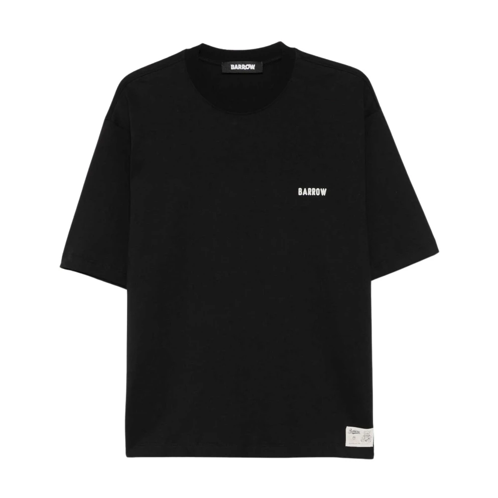 Barrow Logo Bedrukt Unisex T-shirt met Korte Mouwen Black Heren