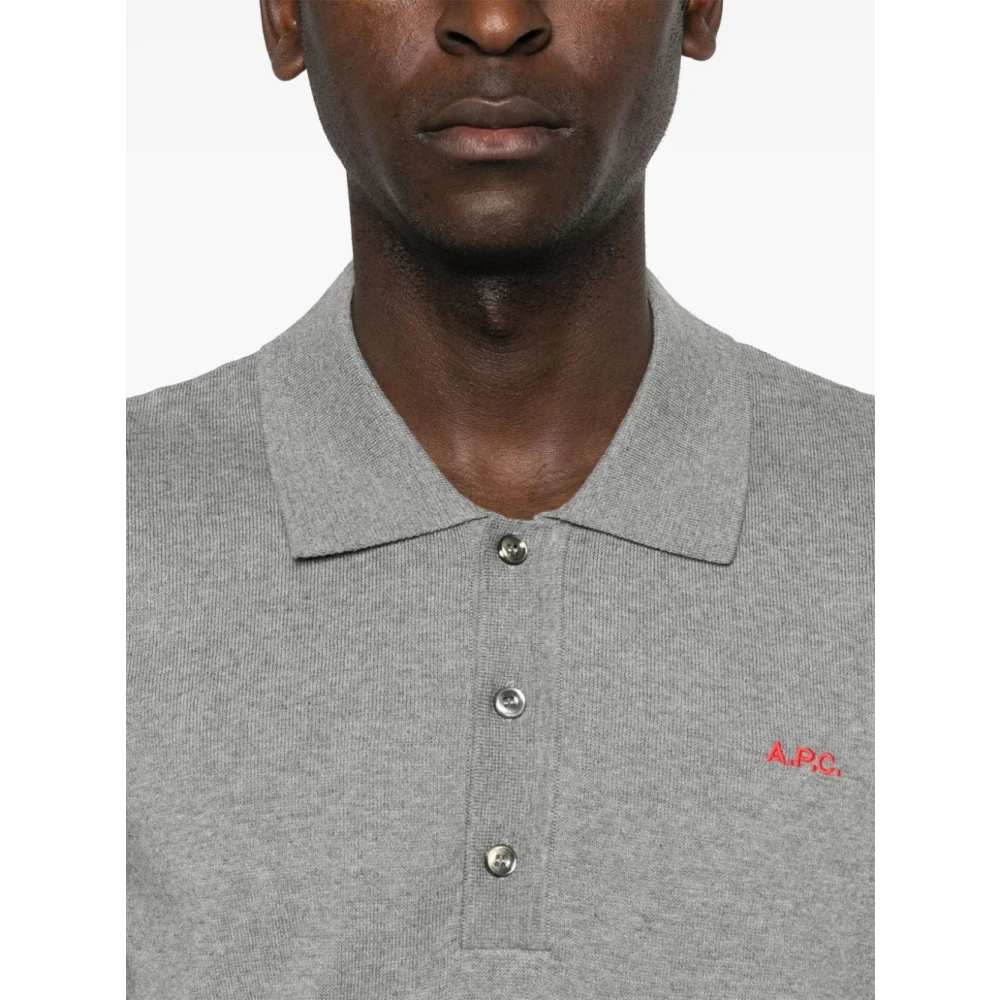 A.p.c. Grijze T-shirts Polos voor mannen Gray Heren