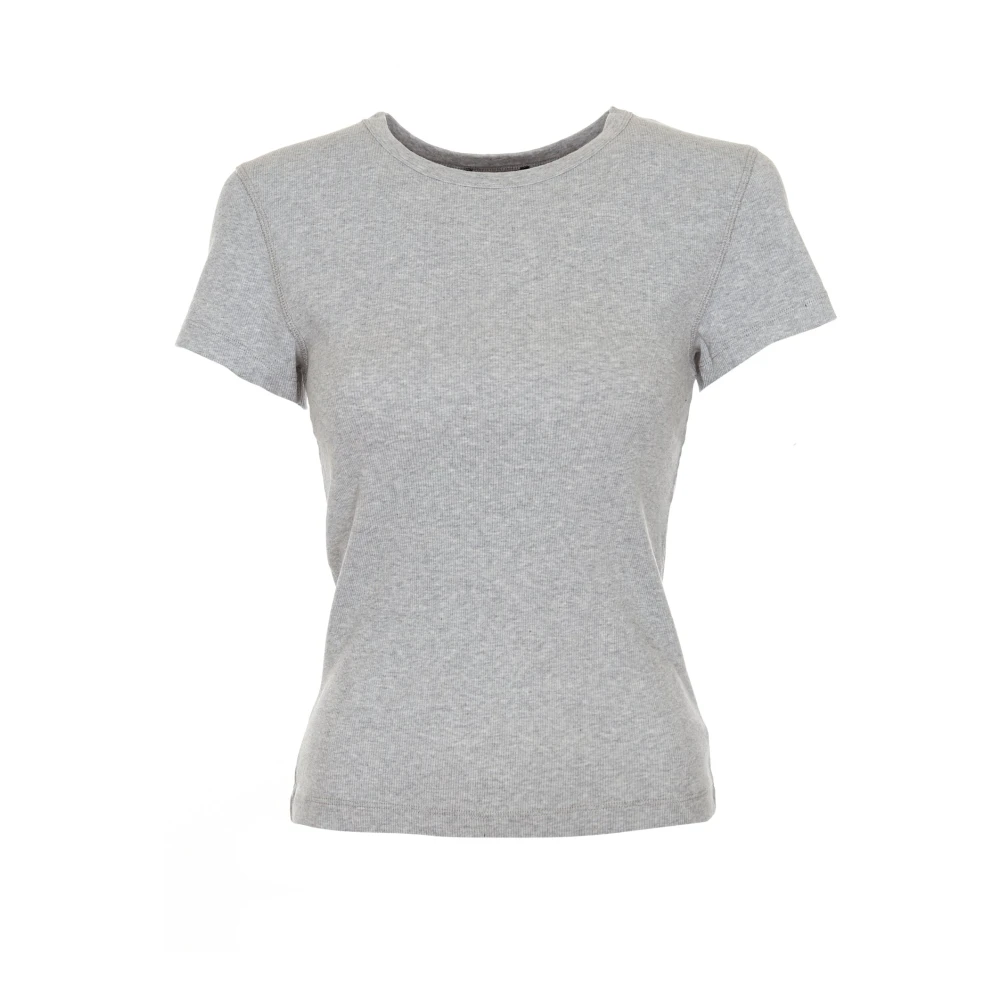 drykorn Geribbelde Ronde Hals T-shirt Red Dames