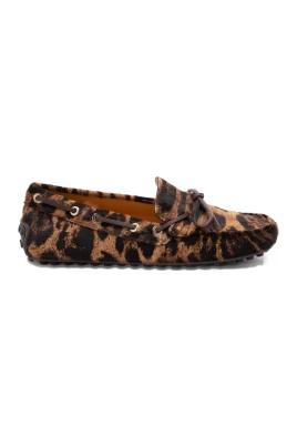 Loafers Leopardmönster med Gummisula