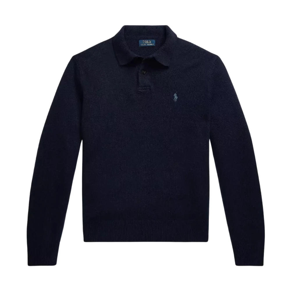 Ralph Lauren Grå tröja med polokrage Blue, Herr