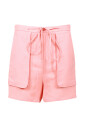 coton-lin-shorts-a-cordon-de-serrage-couleur-unie
