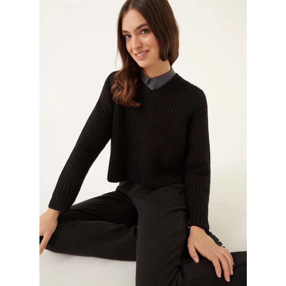 Colmar Zwarte biologische katoenen slim fit broek Black Dames