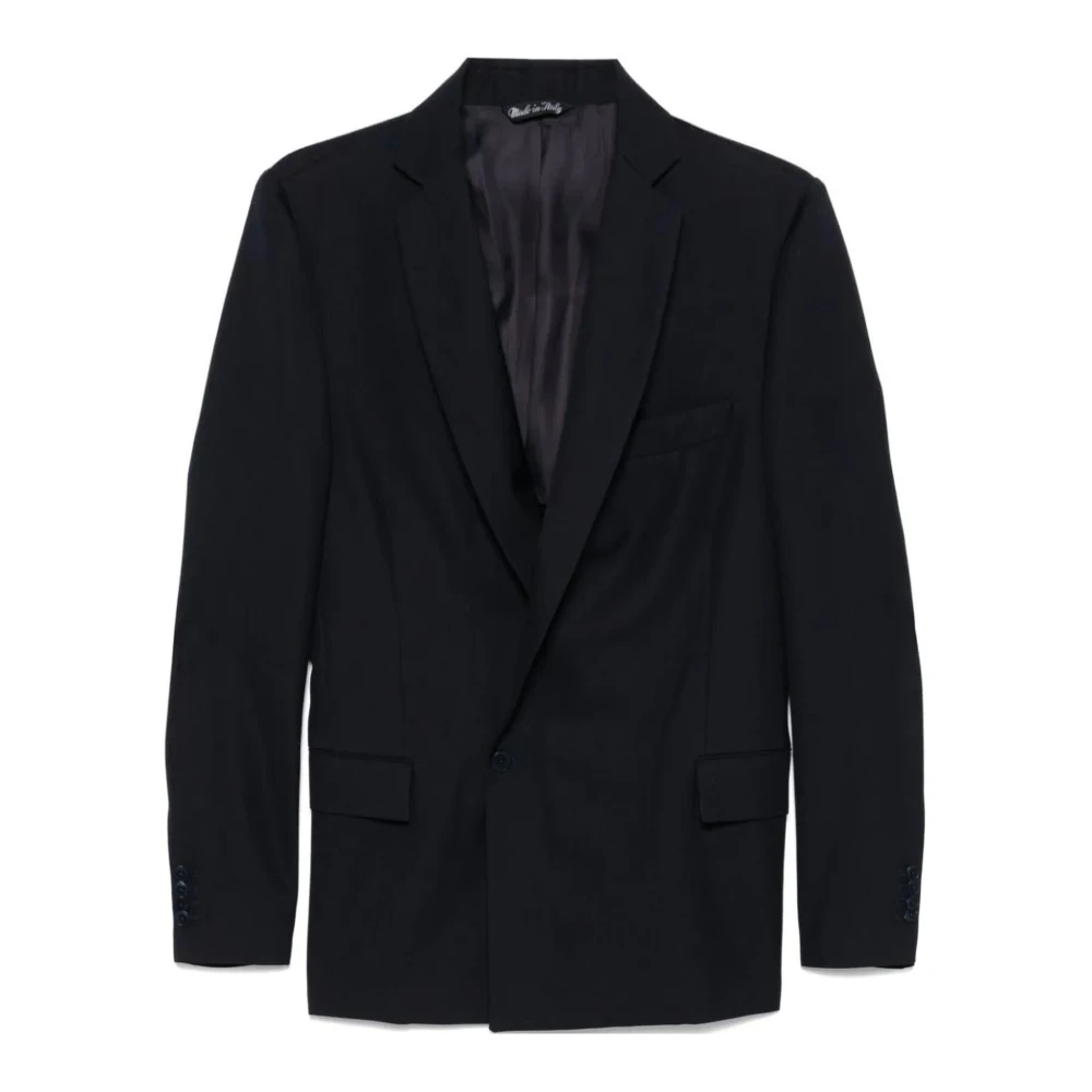 Costumein Navy Blauw Wol Blazer Jas Blue Heren