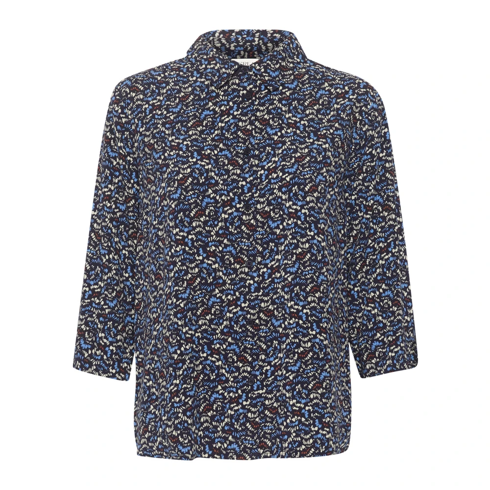 Cream Seaborne W. Brush Dots Overhemdblouse Multicolor Dames