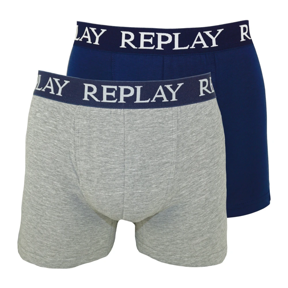 Replay Sporty Boxer Trunks 2-Pack Basic Logo Multicolor Heren