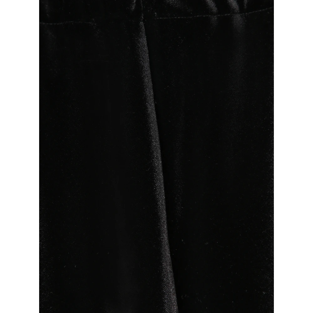 Blanca Vita Zwarte Fluwelen Wijde Pijp Broek Black Dames