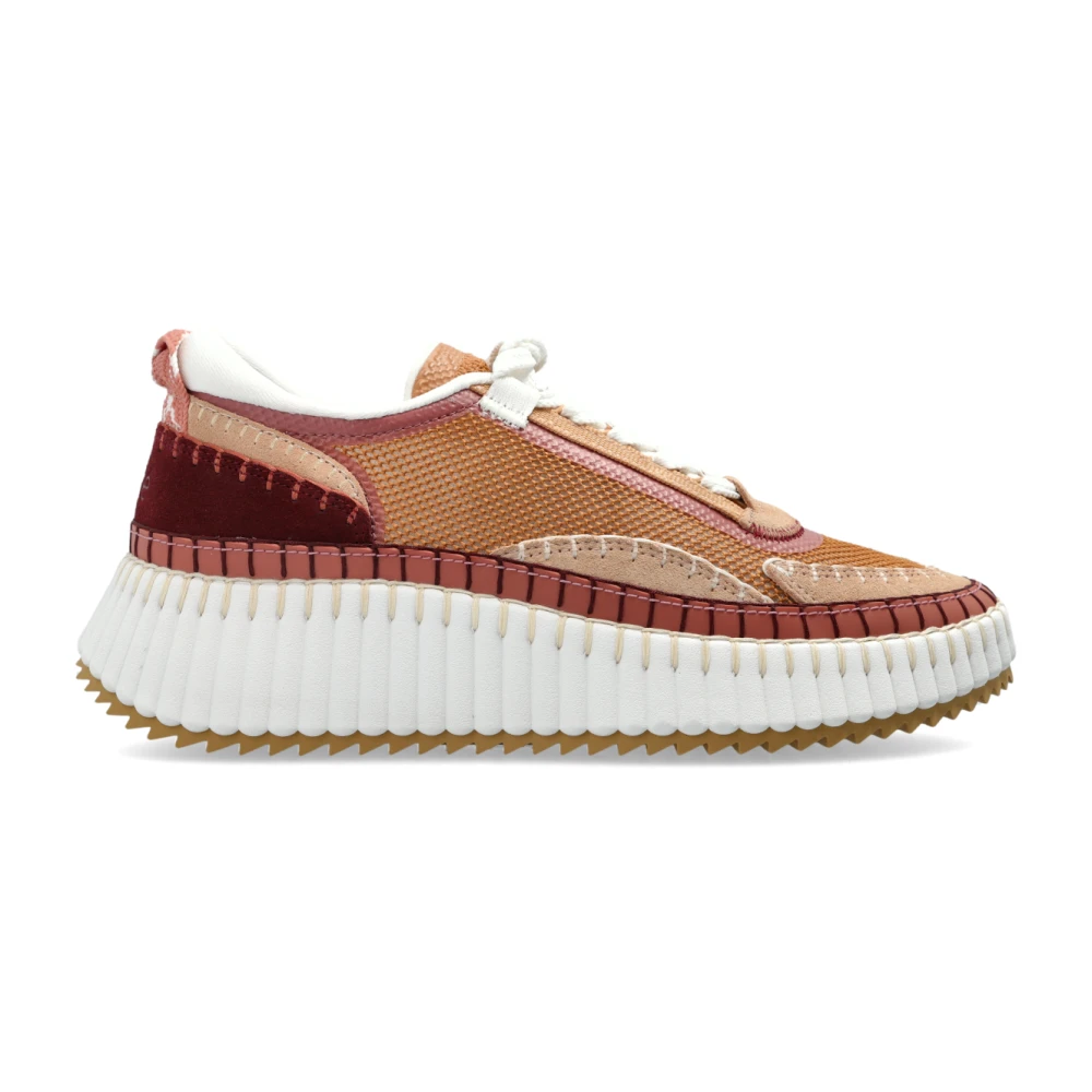 Chloé Nama Platform Sneakers Dames Schoenen Roze