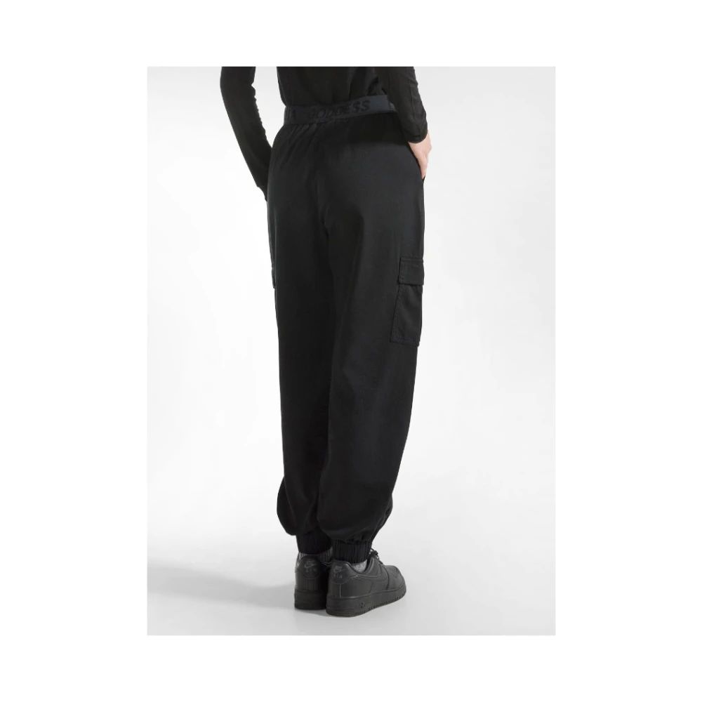 Deha Zwarte Stretch Katoenen Broek Black Dames