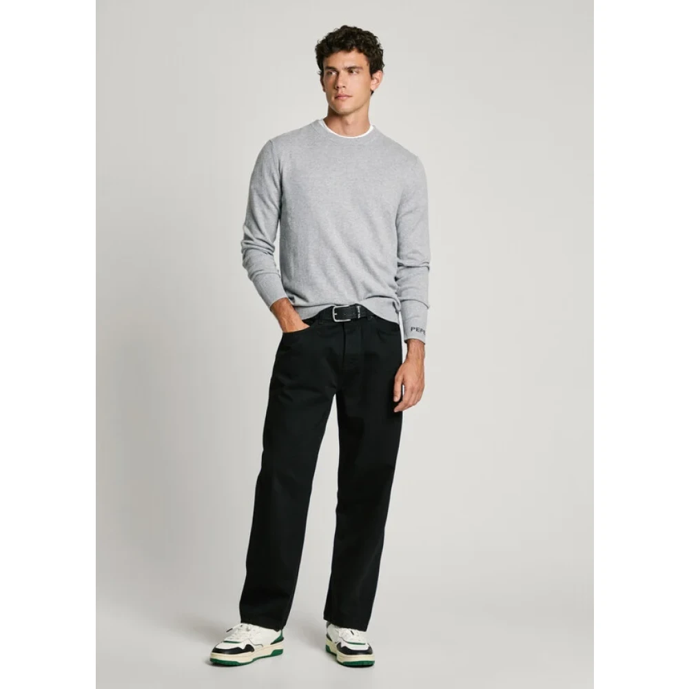 Pepe Jeans Grijze Marl Katoen Wol Kasjmier Trui Gray Heren